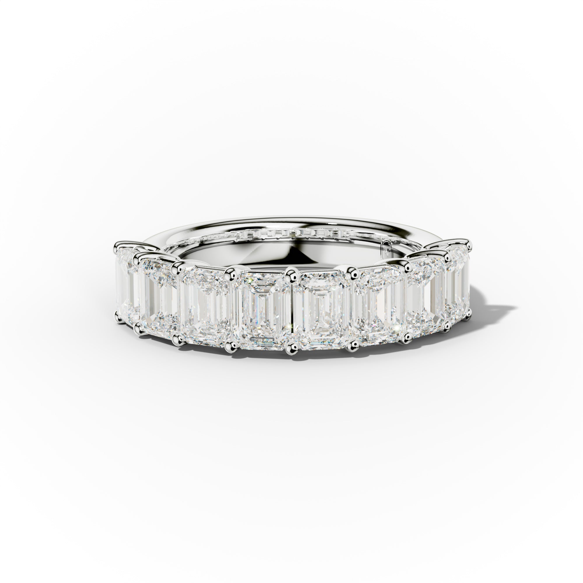 3.0 Carat Emerald Cut  Diamond Anniversary Band